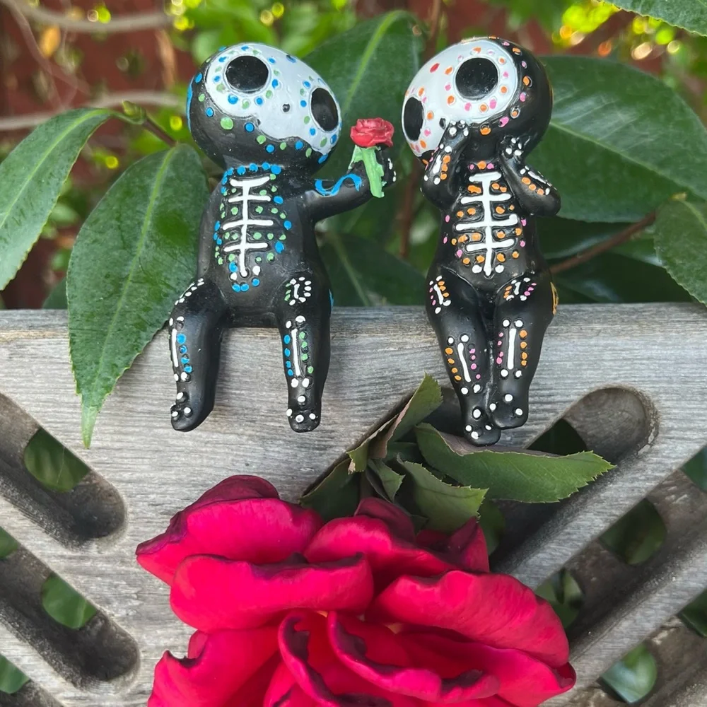 SUGAR SKULL couple (set of 2) - Picture 2 of 15